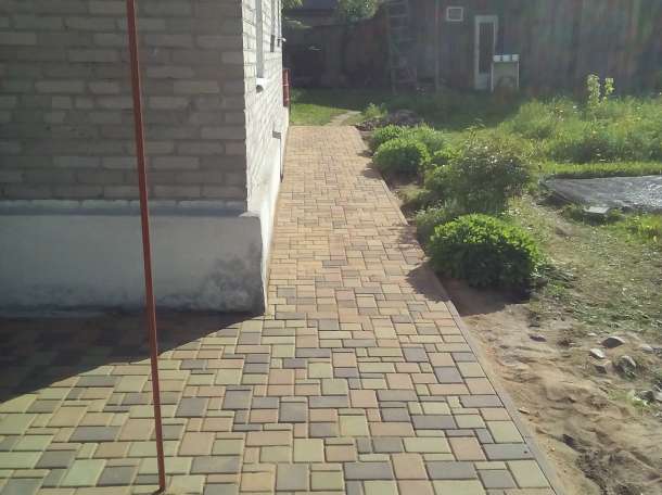Тротуарная плитка, укладка тротуарной плитки под ключ., фотография 1