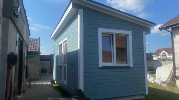 Каркасный садовый, дачный домик с мебелью и электрикой, фотография 4