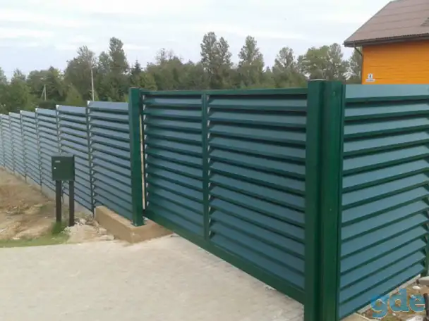 Забор ЖАЛЮЗИ, (ARGOS). Цена за м.кв. Монтаж., фотография 5