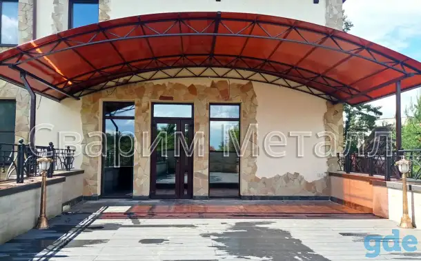 Навесы из поликарбоната, стекла, металла и пр, фотография 5