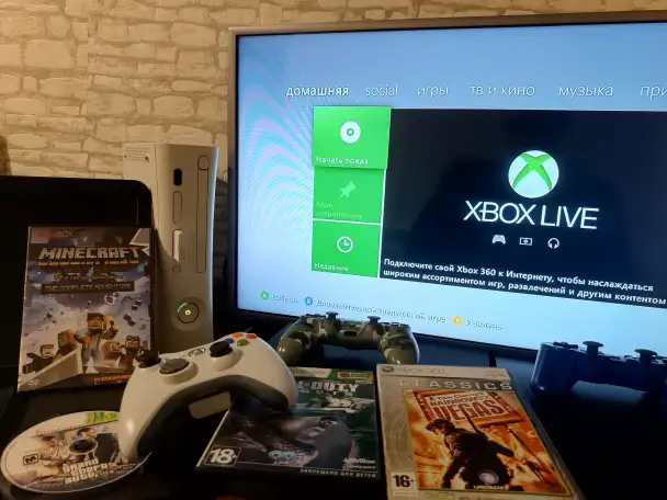 Приставка XBOX 360 100 original USA лицензия комплект, фотография 1
