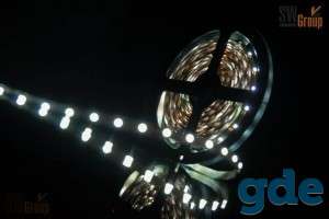 Открытая светодиодная лента SMD 3528 60LED/m IP33 12V Холодный белый, фотография 1