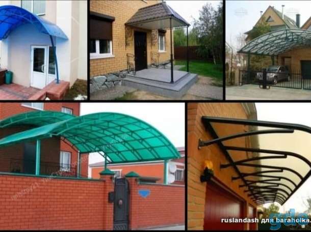 Козырьки и навесы из поликарбоната, фотография 3