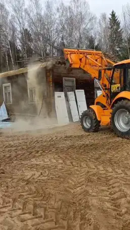 Снос строений и вывоз мусора, выравнивание участка, фотография 1