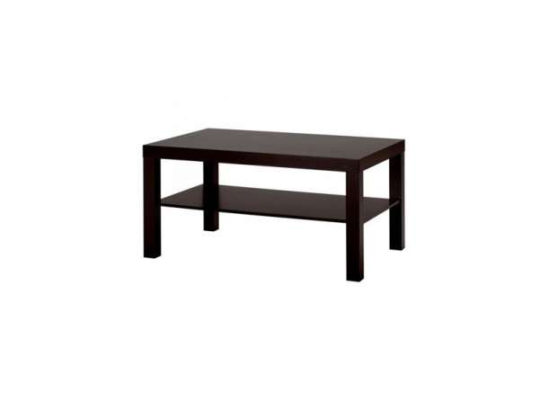Журнальный стол IKEA ЛАКК чёрно-коричневый, фотография 1