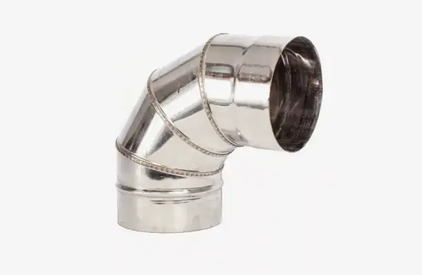 Отвод для дымохода, D 110-450 мм, s 0,5-1 мм, Марка: AISI 430; AISI 316, фотография 1