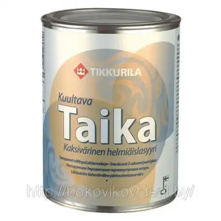 Тikkurila Taika (Тайка) двухцветная перламутровая лазурь. doska.by, фотография 1