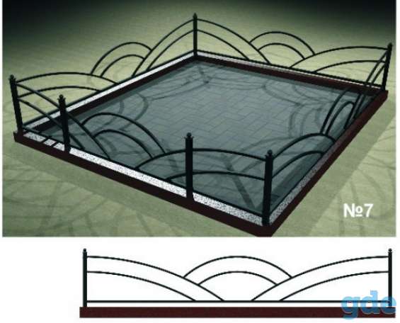 Ограда металлическая ритуальная, фотография 4