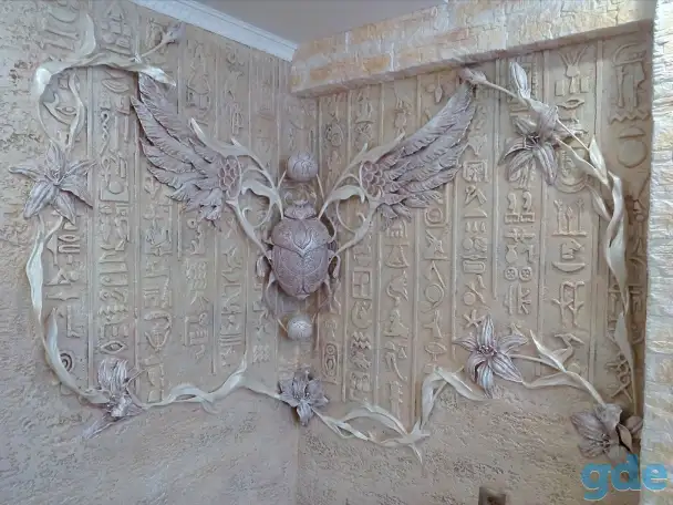 услуги по созданию рельефных 3D панно, барельефов, лепнины, росписи, фотография 5