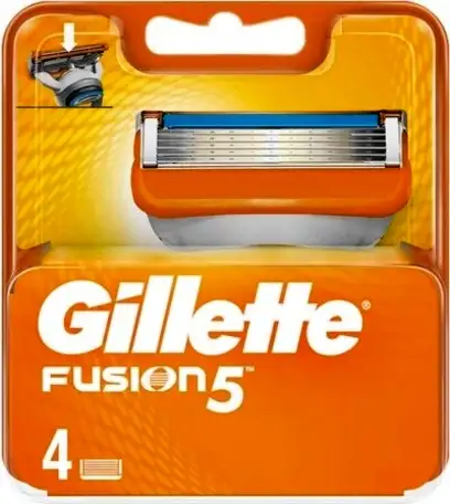 Сменные кассеты для бритья gillette fusion5 (4 шт), фотография 1