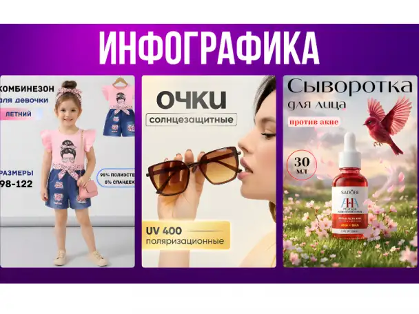 Инфографика для маркетплейсов Ozon, Wildberries, фотография 6