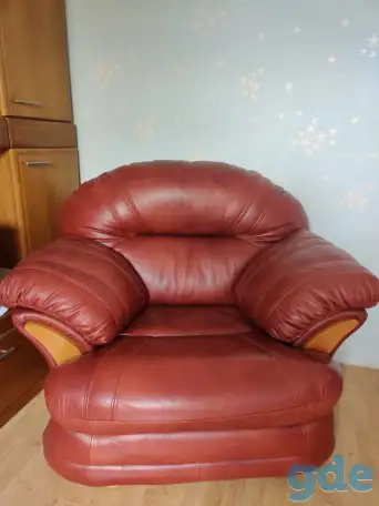 Комплект мягкой мебели из кожи, фотография 3