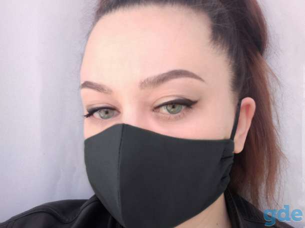Маски чёрные 100% хлопок, фотография 4