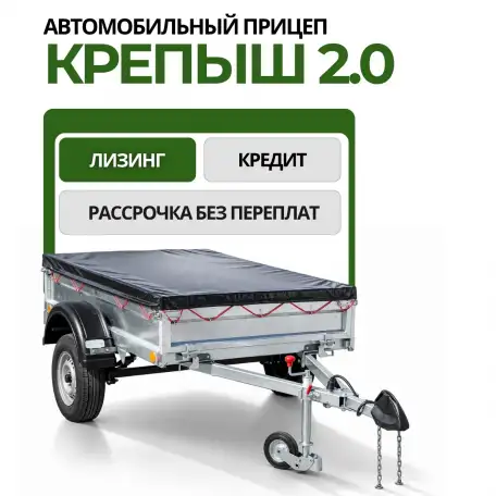 Автомобильный прицеп Крепыш 2.0 (2,0х1,26 м), фотография 1