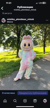 Мишка бурый Чебурашка Котик Зайка Единорожка Панда ЛАБУБУ, фотография 7