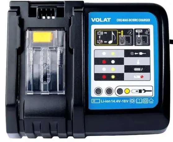 Зарядное устройство volat cdq-mak-dc18rc (14.4-18в) для аккумуляторов makita, фотография 1