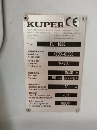 ребросклеивающий станок для склейки шпона KUPER FLI 1000 БУ, фотография 7
