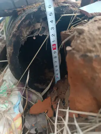 Труба дымоход асбестоцементная 3 м 16 см 1.5 см стенка, фотография 2