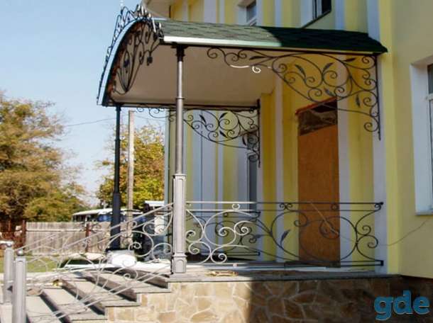 Кованые ворота, калитки, навесы, козырьки, ограждения, фотография 7