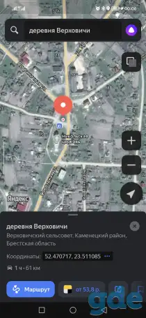 Продам земельный участок, 225074, д. Верховичи, пер. Советский 1а, фотография 3