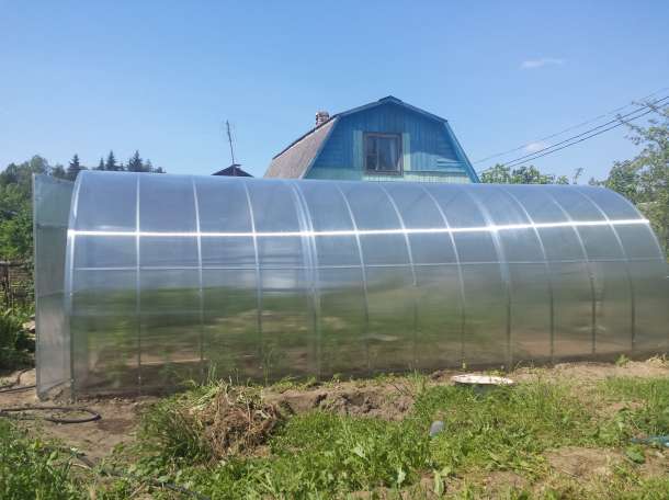 еплица из поликарбоната 12х3х2 труба 20х20 Шаг 1м, фотография 1