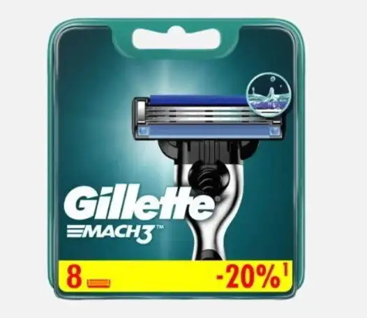 Сменные кассеты для бритья gillette mach3 8 шт., фотография 1