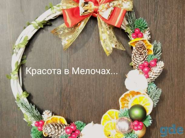 Рождественские венки на двери, фотография 5