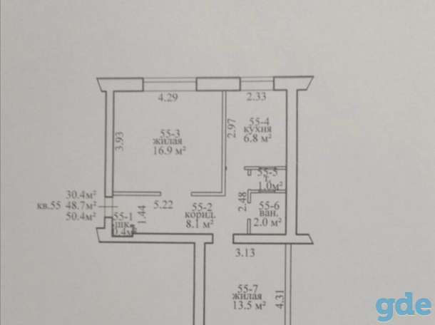 2-к улучшенной планировки 51 кв.м. Витебск., фотография 2