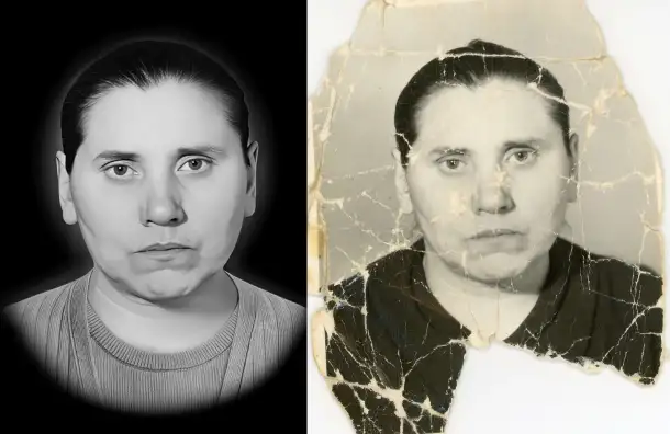 Ретушь фото на памятник или медальон, фотография 7