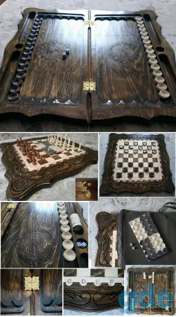 Hарды  шахматы из натурального дерева  60 х 60 см  Tavla , backgammon, фотография 10