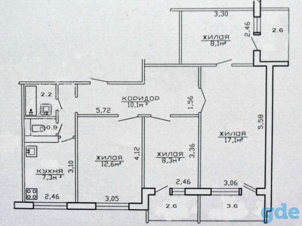 Продается 4 комнатная квартира, Слуцк, Копыльская ул.31, фотография 2