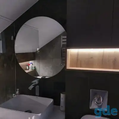 Зеркала с LED подсветкой в Бресте. Изготовление зеркал в алюминиевых рамках. Дополнительные опции: подогрев-антизапотева, фотография 7