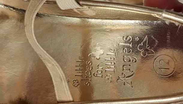 Туфли на выпускной золотые в блестках Ангел, на р.29,5-30 (стелька 20см), б.у, фотография 6
