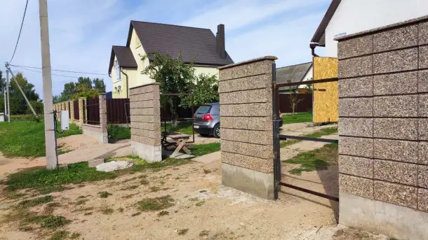 Блоки для забора Мытый бетон, фотография 5