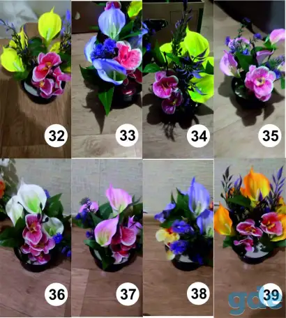 Композиции из искусственных цветов., фотография 8