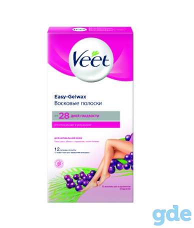 VEET Восковые полоски для нормальной кожи c технологией Easy Gel-wax 12шт, фотография 1