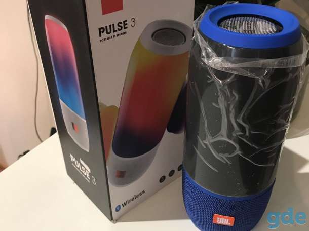 Колонки jbl puls 3 (синяя и красная), фотография 3