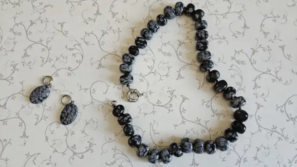 Бусы  серьги из гагата, фотография 7