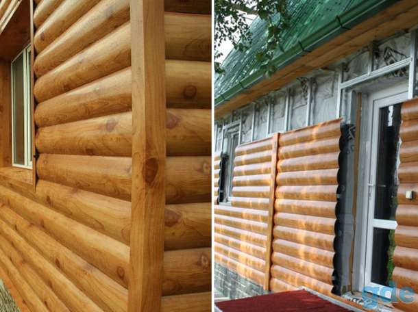 САЙДИНГ металлический БлокХаус Под Бревно ECOSTEEL, фотография 1
