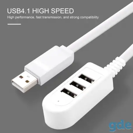 3-портовый usb-хаб, Удлинительный кабель 1,2 м, фотография 1