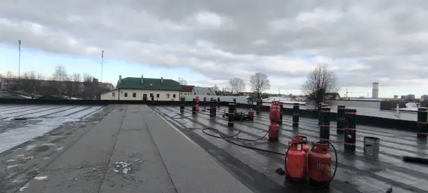 Кровельные работы, ремонт наплавляемой кровли, фотография 2