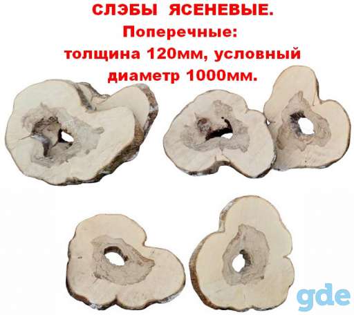 Слэбы дубовые и ясеневые. Толщина 100мм., фотография 2
