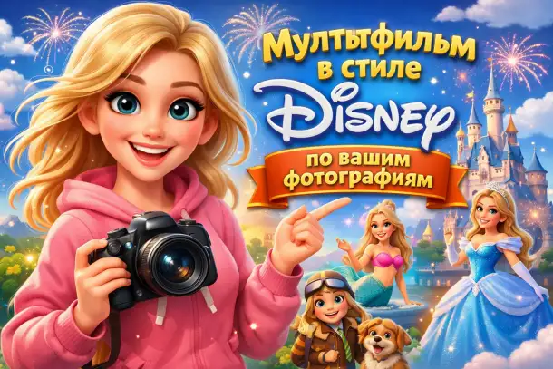 Мультфильм по фото в стиле Disney Pixar, фотография 1