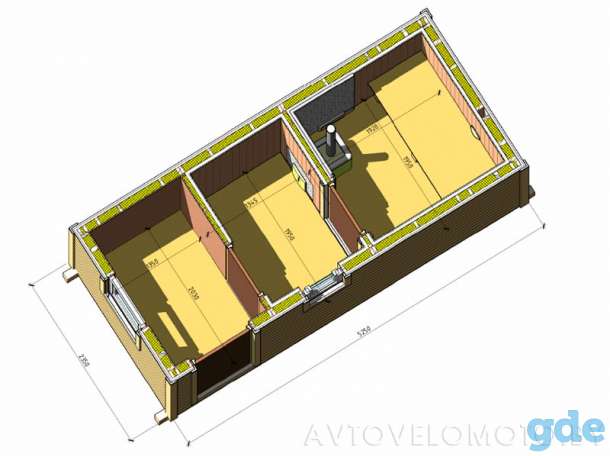 Каркасная баня 5,15м на 2,25м в полной комплектации под ключ, фотография 2