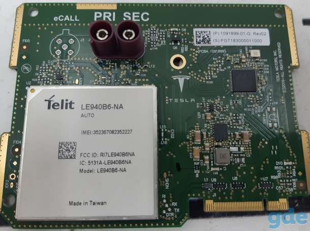 Зап. части для авто Tesla. Модуль модема NA (LTE) REV02 Tesla modelGG Model 3 Modem Module wit, фотография 6