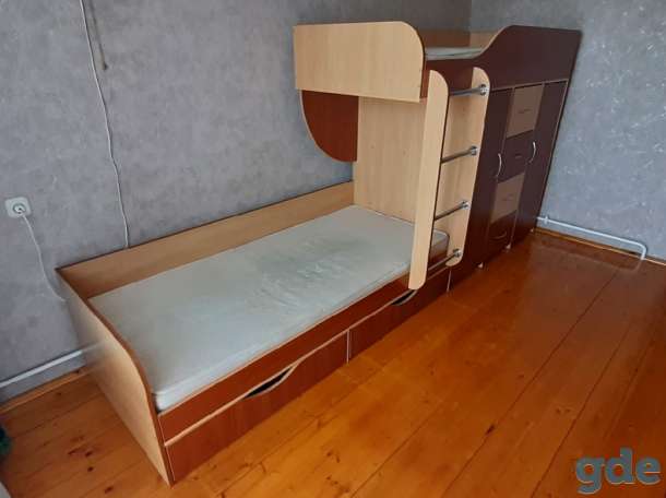 Продам двухъярусную кровать со встроенным шкафом, фотография 6