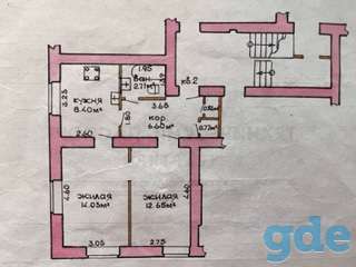 Продам 2-х комнатную квартиру в самом центре, улица Гагарина дом 32, фотография 1
