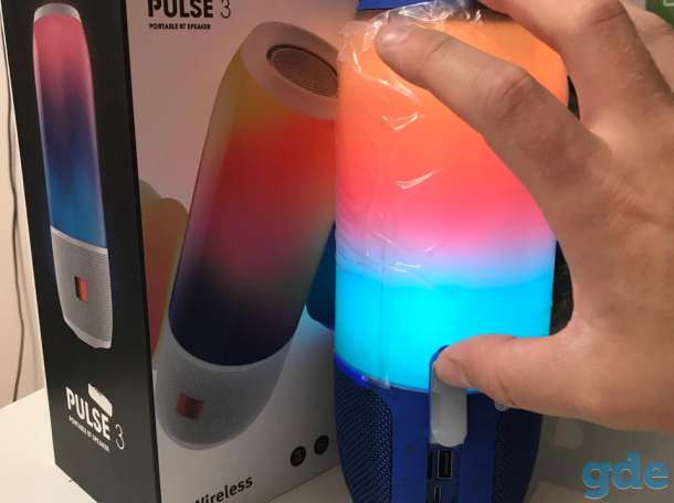 Колонки jbl puls 3 (синяя и красная), фотография 2