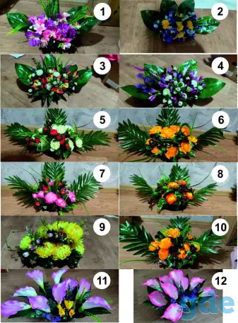 Композиции из искусственных цветов., фотография 7