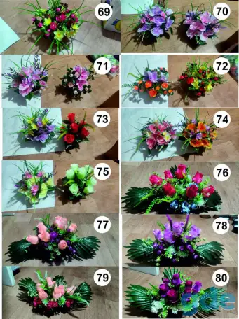 Композиции из искусственных цветов., фотография 2